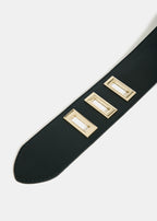 Essentiel Antwerp Black Leather Waist Belt