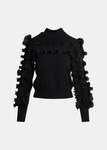 Load image into Gallery viewer, Essentiel Antwerp Black Knit Ruffled Jumper
