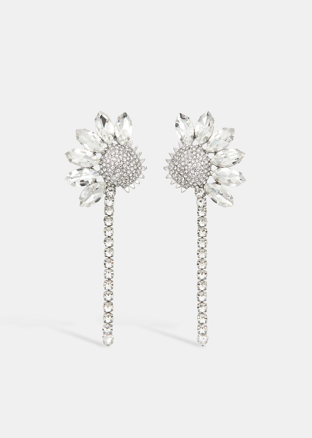 Essentiel Antwerp Silver Crystal Rhinestone Earrings