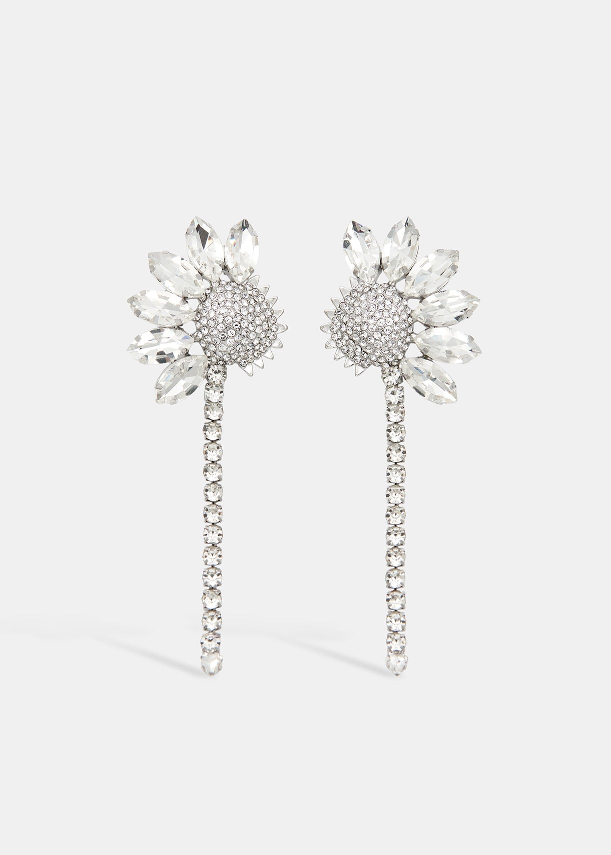 Essentiel Antwerp Silver Crystal Rhinestone Earrings