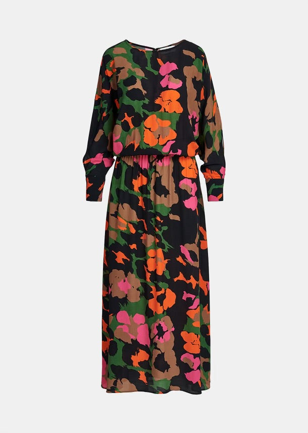 Essentiel Antwerp Neon Camouflage Midi Dress