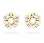 Nali Vintage Gold with Crystals & Pearl Stud Earrings