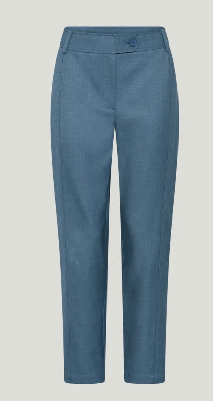 PBO Blue  Wool mix Straight leg Trousers