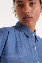 Compania Blue Denim Shirt Midi Dress