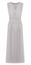 Load image into Gallery viewer, Beatrice B Dove Grey Grecian Pleated Dress
