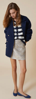 PennyBlack Navy Double Faced Wool Pea Coat