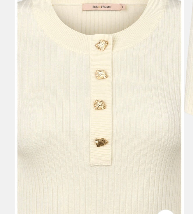 RDF Off White Fine Knit Jumper / Top