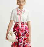 Essentiel Antwerp Off White Fine Knit with Collar & Self-Tie NeckTie