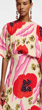 Load image into Gallery viewer, Essentiel Antwerp Red &amp; Pink Flared Abstract Print Dress
