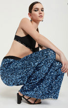 Load image into Gallery viewer, Ottod’Ame Blue Sequin Palazzo Pants
