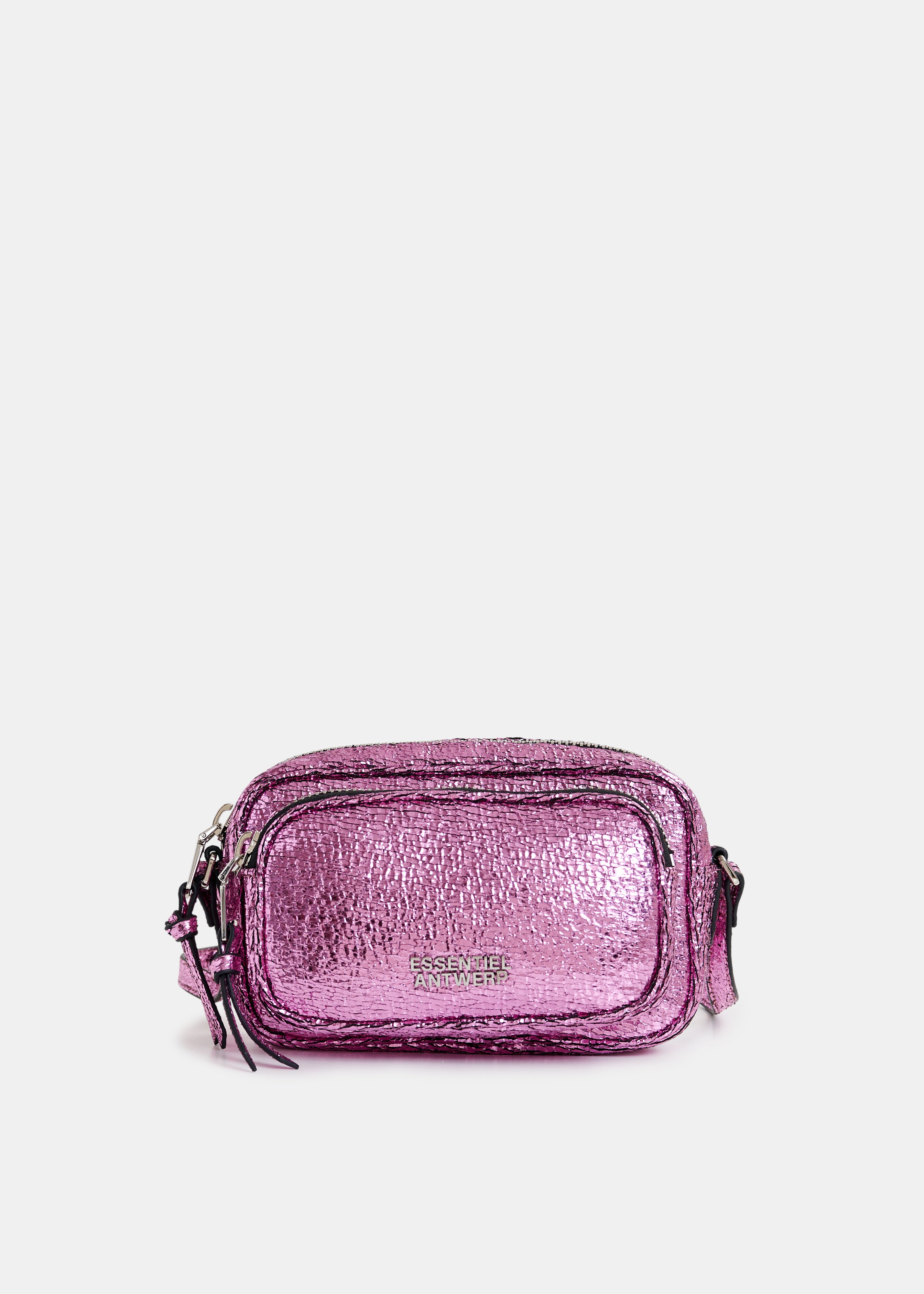 Essentiel Antwerp Pink Metallic Crossbody Shoulder Bag