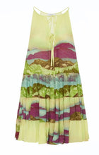 Load image into Gallery viewer, Beatrice B Lime Scenic Print Flounce &amp; Frill Dress
