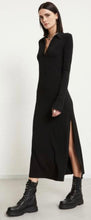 Load image into Gallery viewer, Ottod’Ame Black Jersey Collared Midi Dress
