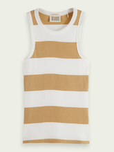 Load image into Gallery viewer, Scotch &amp; Soda Organic cotton racer Shell Beige tank top | Women
