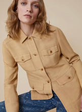 Load image into Gallery viewer, PennyBlack Camel Safari Style Fluid Jacket
