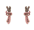 Nali Antique Gold Crystal Knot Earrings