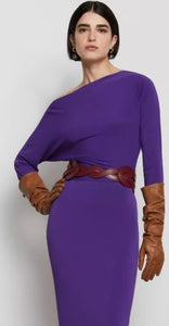 Ottod’Ame Purple Jersey   Long Dress