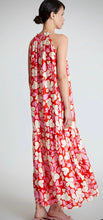 Load image into Gallery viewer, Compania Fantastica Pink &amp; Red Floral Halter-Neck Long Dress
