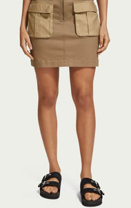 Scotch & Soda Khaki Cargo Mini Skirt