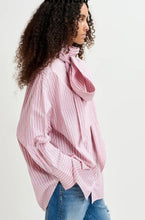 Load image into Gallery viewer, Essentiel Antwerp Pink Pin-Stripe Pussybow Shirt
