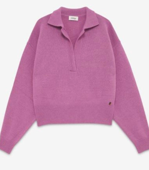 Otto’dame Rose Pink Cashmere Blend Jumper with Collar
