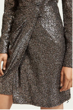 Scotch & Soda Sequin Wrap Mini Dress