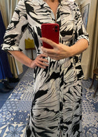 Pennyblack Black & White Floral Print Shirt Dress