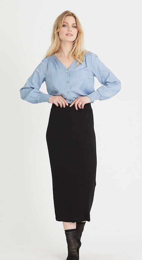 RDF Black Pencil Knitted Skirt