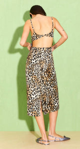 Beatrice B Leopard Print Duchesse Dress