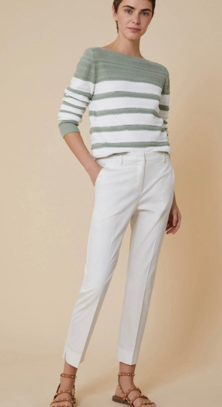 PennyBlack White Slim Fit Trouser