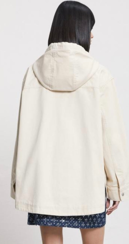 Otto’dame Off-White Cotton Combat Outerwear Jacket