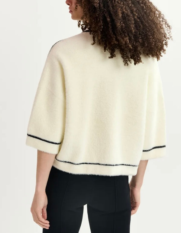 Essentiel Antwerp Off-White Fluffy Cardi-Jacket