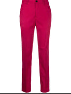 Scotch & Soda straight-leg tailored raspberry pink trousers