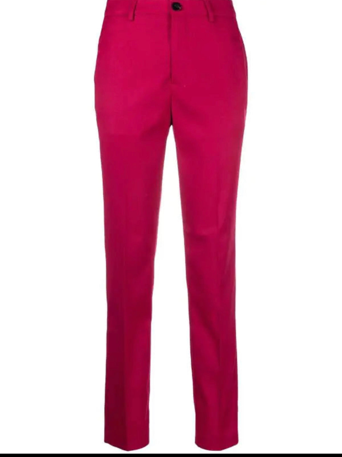 Scotch & Soda straight-leg tailored raspberry pink trousers