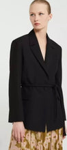 Load image into Gallery viewer, Ottod’Ame Black Tux Belted Jacket
