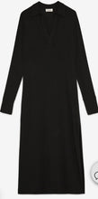 Load image into Gallery viewer, Ottod’Ame Black Jersey Collared Midi Dress
