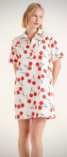 Load image into Gallery viewer, Compania Cherry Print a short Shift Dress
