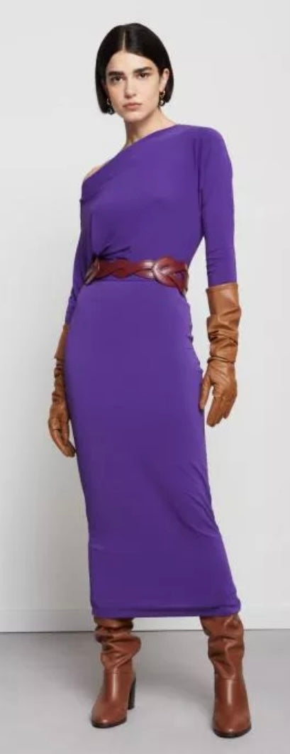 Ottod’Ame Purple Jersey   Long Dress