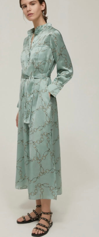 PennyBlack Mint Green Equestrian Print Shirt Dress