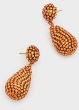 Load image into Gallery viewer, Nali Orange Pendant Crystal Droplet Earrings

