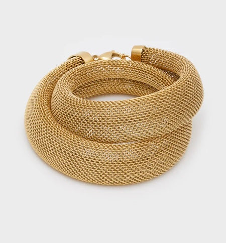Nali Gold Mesh Tubular Necklace / Bracelet