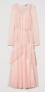 Twinset Milano Cupcake Pink Long pleated Tulle Dress