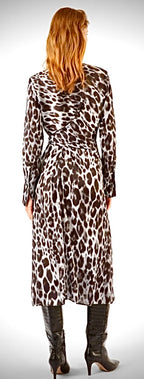 PENNYBLACK Black & Grey Leopard Print Dress