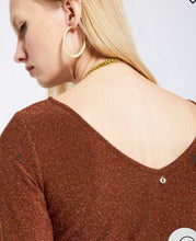 Load image into Gallery viewer, Ottodame Tobacco Long Lurex Reversible Dress
