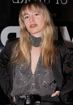 Wild Pony Silver Sequin Halter-Neck Top