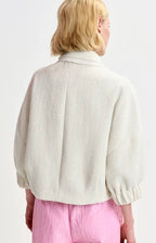 Essentiel Antwerp Off-White Oversized Jacket with 3/4 length voluminous sleeves