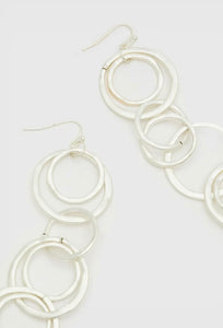 Nali Silver Olympia Hoop Dangly Earrings