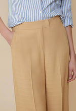 Load image into Gallery viewer, PennyBlack Camel Wide Leg Fluid Trousers

