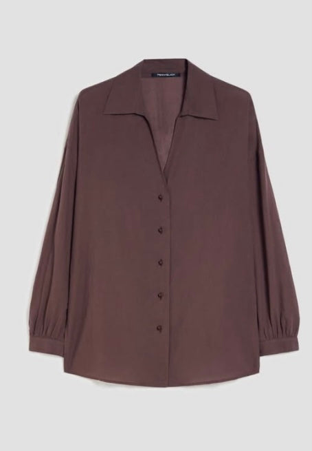 PennyBlack Brown Cotton Voile Shirt