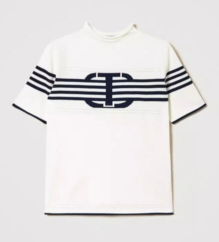 Twinset Two Tone Turtle Neck Sweater